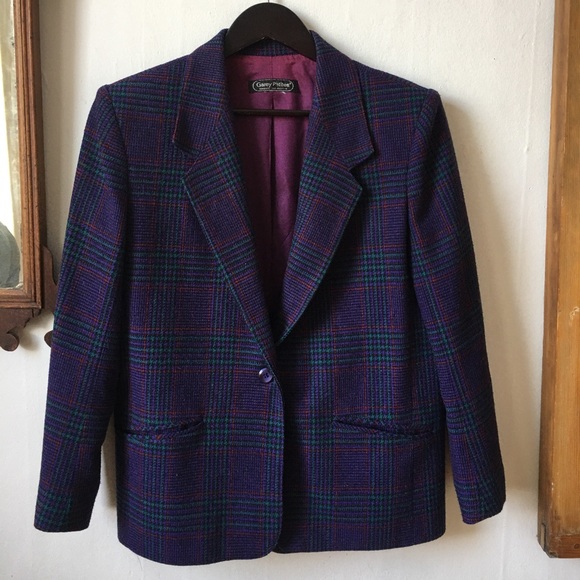 1980s Vintage Wool Blazer - Gary Petites - Picture 1 of 5